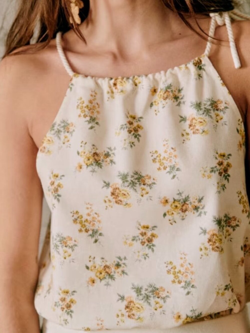 Sezane Gill Blouse Small Flowers FR Size 46 US Size: 14
